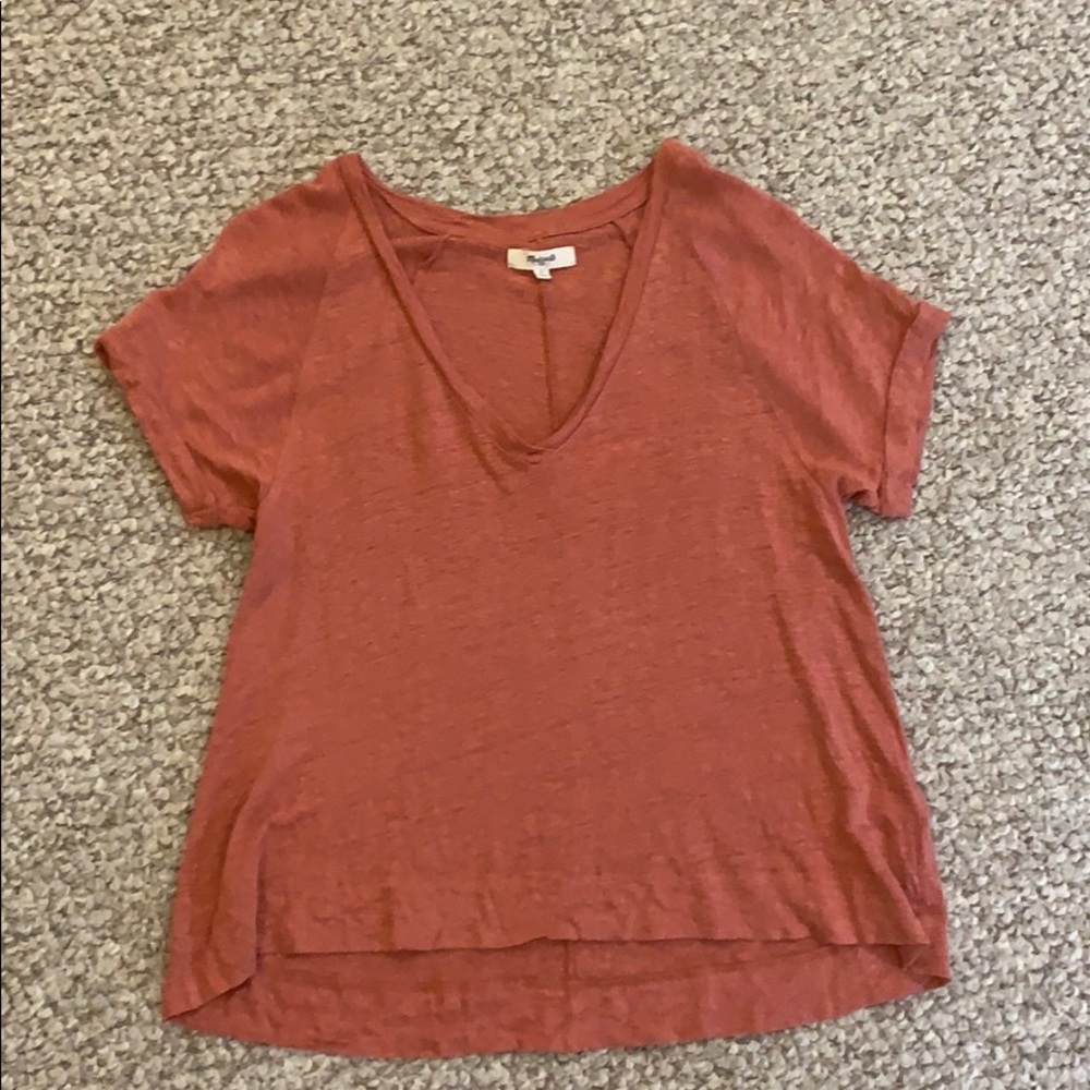 Madewell Drapey V neck Tee